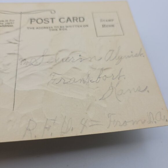 Vintage "The Siren" Embossed Couple on a Rock Postcard - Picture 4 of 6